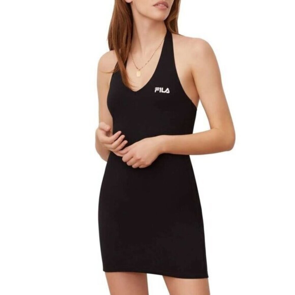 Fila Corinne Halter Women's Mini Short Dress sleek silhouette SZ XS NEW